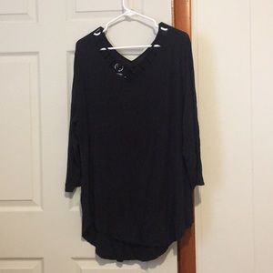 Black Maurice’s 24/7 Tunic Tee - 3/4 length sleeve